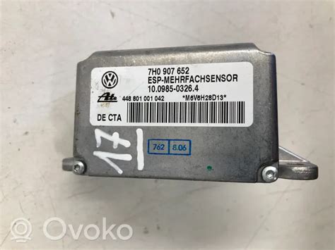 7H0907652 Volkswagen Touareg I ESP Acceleration Yaw Rate Sensor 5 00