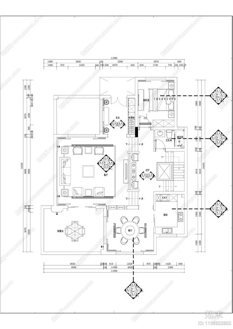 新中式三层别墅精装修施工图下载【id1138922602】知末案例馆