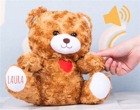 Oso De Peluche Con Grabadora De Voz Con Nombre Regalo Original