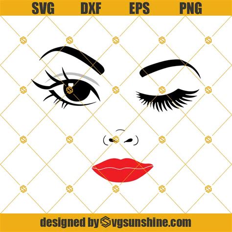 Woman Face Svg Sexy Woman Svg Eye Svg Eyelashes Svg Feminist Svg