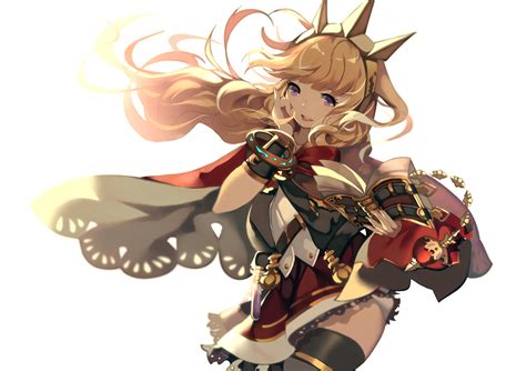 Elegant Cagliostro Hd Wallpaper Thigh Highs And Purple Eyes