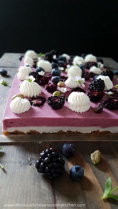 No Bake Blaubeeren Banane Joghurt Cake Blaubeeren Beeren Joghurt