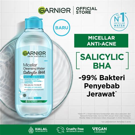 Jual Garnier Micellar Cleansing Water Salicylic Blue Skin Care 400ml