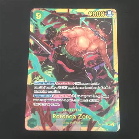 ONE PIECE TCG Wings Of The Captain Roronoa Zoro OP06 118 SEC ANGLAIS