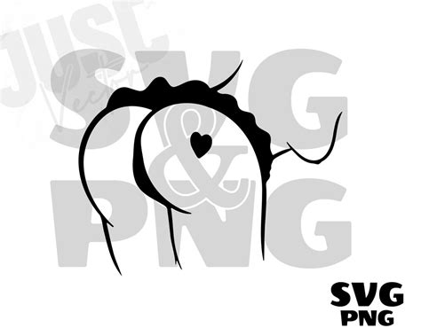 Booty Svg Thick Booty With Heart Naughty Sexy Svg Hip Svg And Png