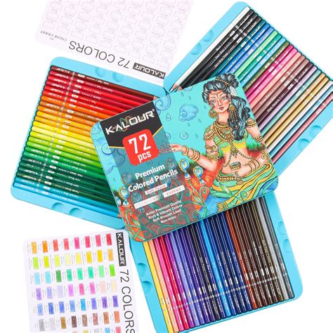 KALOUR 72 Premium Colored Pencils Set for Drawing Sketching Shading