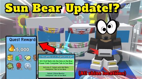 New Sun Bear Update All Quests Complete And All Shine Locations Bee