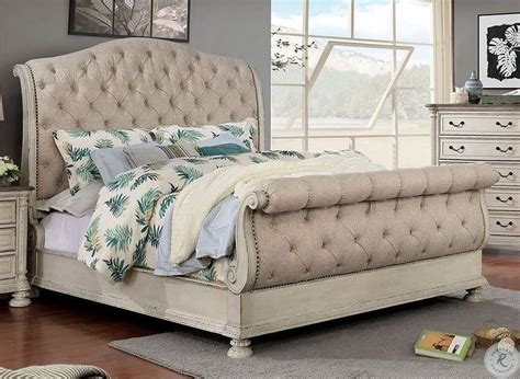 Upholstered Bed Decor, Upholstered Platform Bed, Tufted, King Sleigh ...