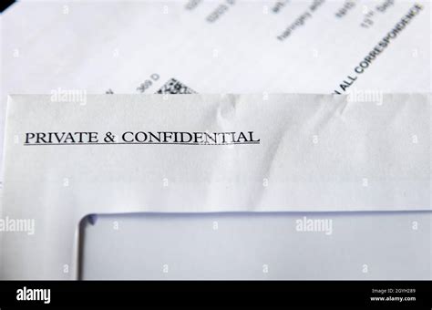 A private and confidential letter Stock Photo - Alamy