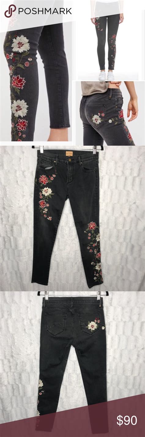 Driftwood Jackie Floral Embroidered Skinny Jeans Skinny Jeans Skinny Hippie Bohemian Style