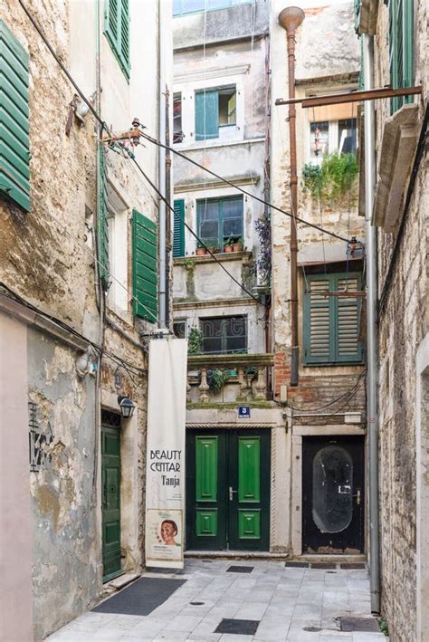 One Of The Many Beautiful Streets In The Old Town Of Sibenik Croatia