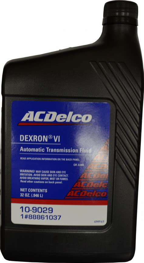 88865601 Ac Delco Dexron Vi Automatic Transmission Fluid 1 Quart