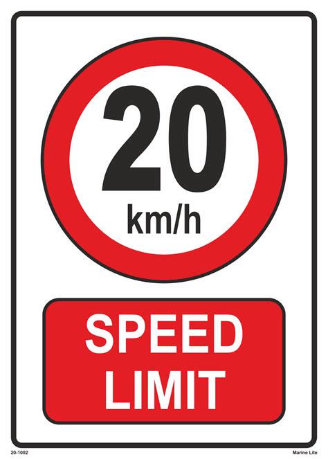 pss prohibition signs speed limit  kmh