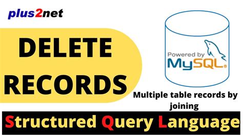 SQL To Delete Records Using WHER Condition And Removing Records From