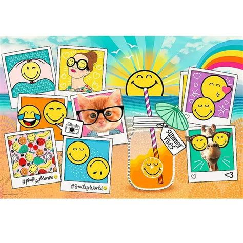 Trefl Puzzle 300 elementów Smiley na wakacjach wyspaszkrabow pl