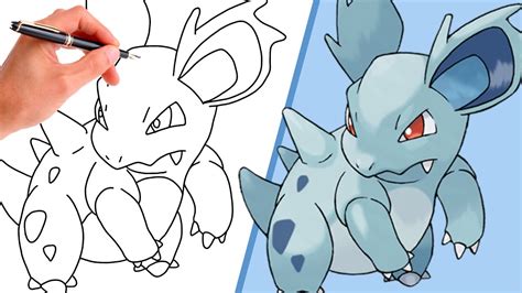 How To Draw NIDORINA POKÉMON 030 GENERATION 1 Step By Step