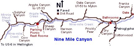 Nine Mile Canyon Utah Map - Carolina Map