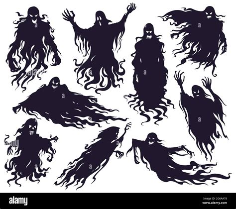 Halloween Evil Spirit Silhouette Scary Nightmare Ghost Characters