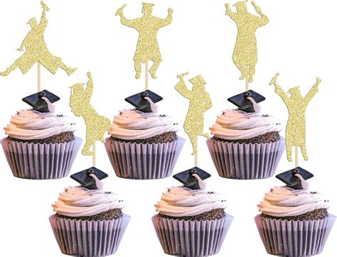 Amazon Gyufise 24Pcs 2024 Student Graduation Cupcake Toppers