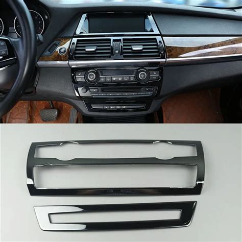 Car Center Console Cd Panel Cover Trim For Bmw X5 E70 X6 E71 Interior