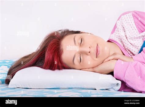 Sleep Tight Close Up Shot Of A Beautiful Young Girl Sleeping In Her