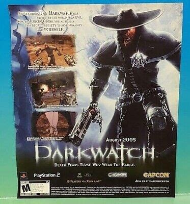 Darkwatch Capcom Playstation Ps Xbox Original Advertisement Ad Add