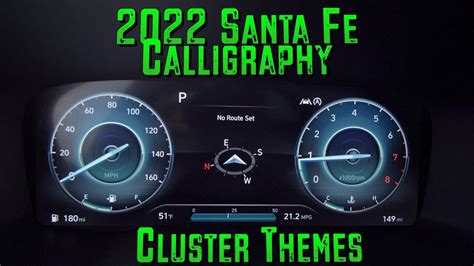 2022 Hyundai Santa Fe Calligraphy Digital Cluster Themes Youtube