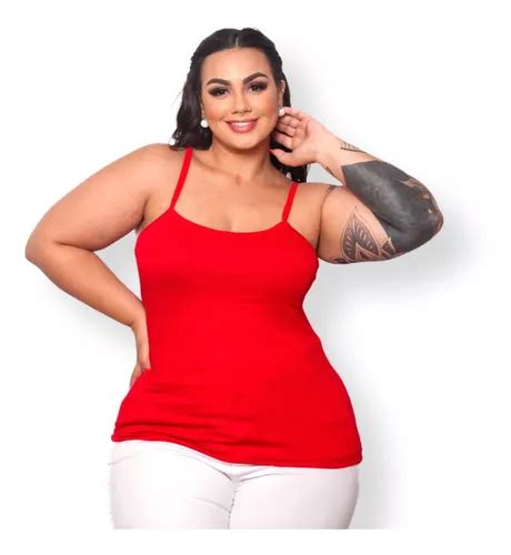 Kit Regatas B Sica De Alcinha Plus Size Blusinha Feminina