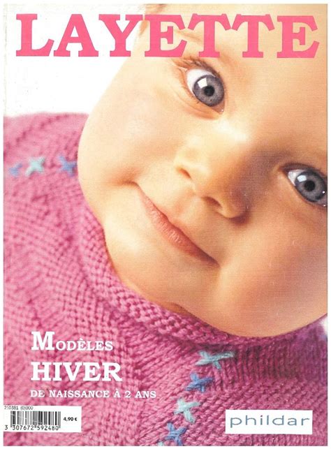 N 381 PHILDAR layette automne hiver année 2003 Baby face Crochet