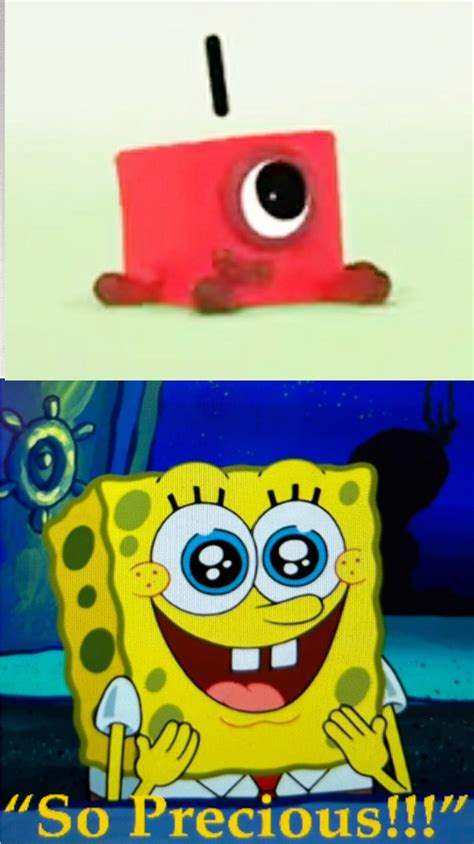 Spongebob Adores Numberblock 1 By Wreny2001 On Deviantart