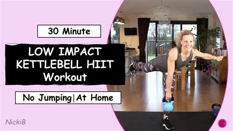 30 Minute Low Impact Kettlebell Hiit Workout│strength And Tone│no Jumping│at Home Youtube