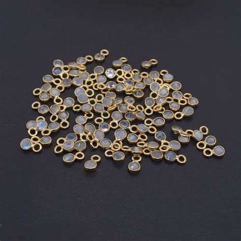 Same As Rainbow Moonstone Bezel Connectors For Jewelry At Rs Piece