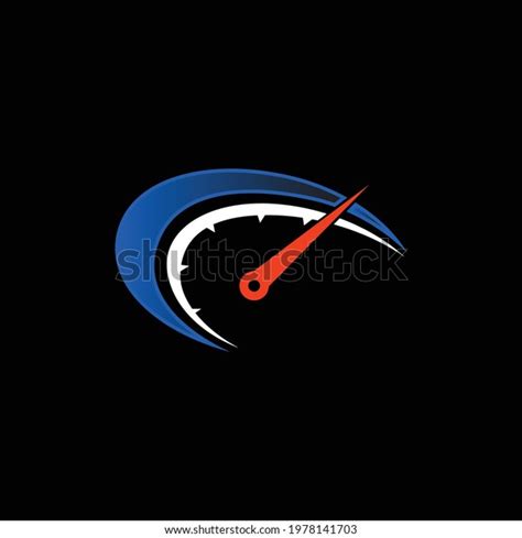 Speed Indicator Vector Logo Design Stock Vector Royalty Free