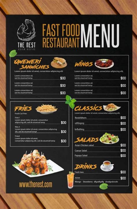 Restaurant Menu Design Ideas | Food menu design, Restaurant menu design ...