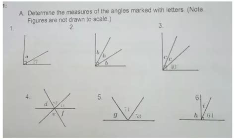 Solved A Determine The Measures Of The Angles Marked With Letters