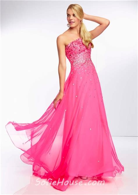 Elegant One Shoulder Long Neon Orange Chiffon Beaded Prom Dress Open Back