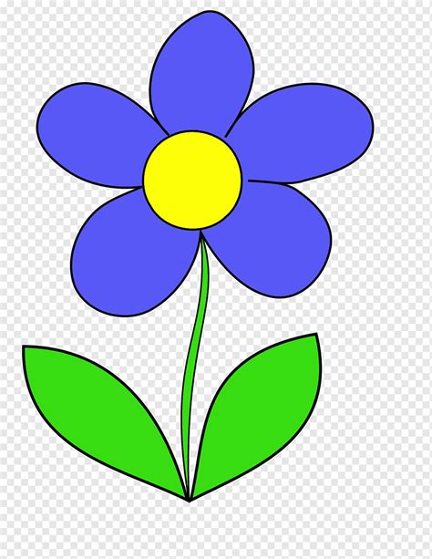 Dibujo Animado Flor Hoja Simetr A Tallo De La Planta Png Pngwing