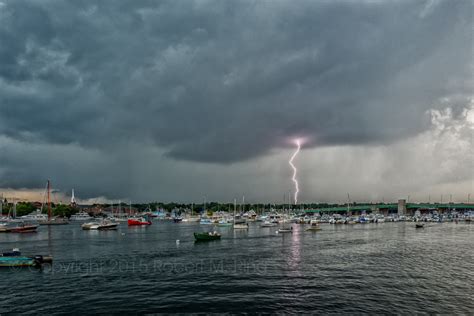 Dark Sky With Lightning Newburyport Ma Robert M Ring Photography