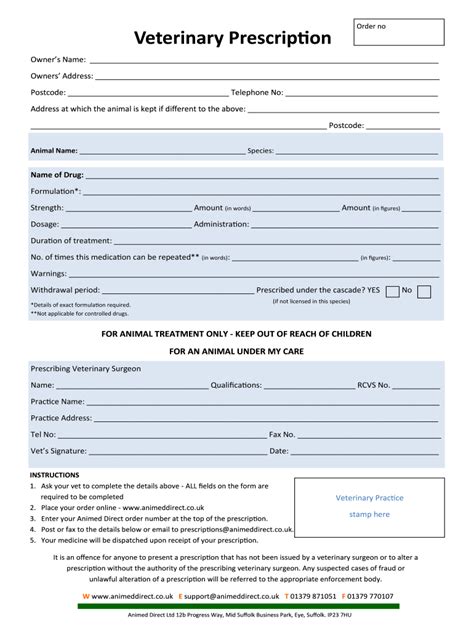 Documents Required For Veterinary Form