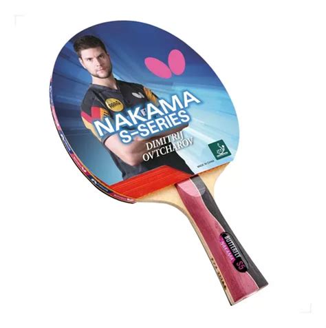 Raqueta De Ping Pong Butterfly Nakama S5 Negro rojo Cuotas sin interés