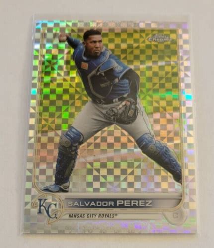 Salvador Perez 2022 Topps Chrome Xfractor Card 50 EBay