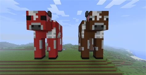 Minecraft - Cow and Cow Mushroom Statue Minecraft Project