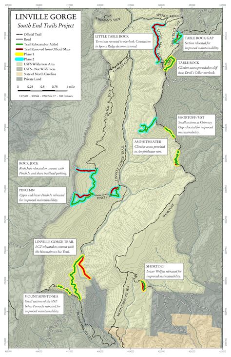 Linville Gorge Wilderness Map By Linville Gorge Maps