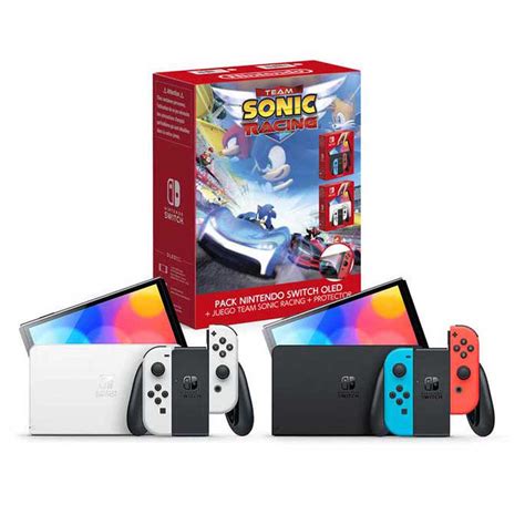 Nintendo Switch OLED + Team Sonic Racing Switch Silver | Techinn