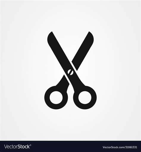 Scissors icon cut or cutting symbol Royalty Free Vector