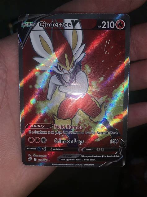 Cinderace V FULL ART ULTRA RARE 178 192 SWSH Rebel Clash Pokemon NM EBay