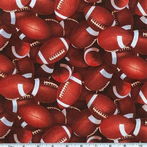 Goal Footballs Brown Fabric By The Yard