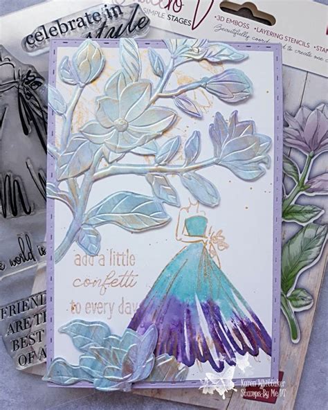 Quattro D Magnolia And Lamination Gown Stampsbyme Quattrod Stamp