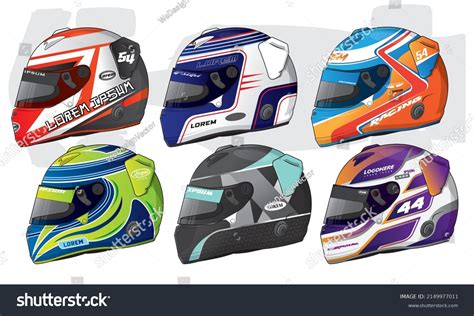 7,318 Racing Helmet Template Images, Stock Photos & Vectors | Shutterstock