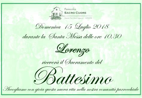 Battesimo Lorenzo Parrocchia Sacro Cuore Isernia